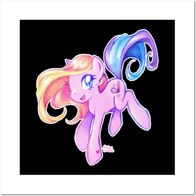 Cute Kawaii Toola Roola My Little Pony Fan Art Wall Art by BonBonBunny